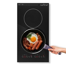 NutriChef Dual Induction Cooktop - Double Countertop Burner w/ Digital D... - £214.99 GBP