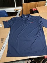 Nike Golf Polo Dri-Fit Mens XXL Short Sleeve Shirt Navy Blue  Logo Bosch - $13.86