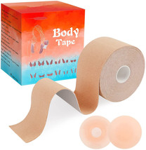 Boob Tape, Breast Lift Tape with 2pcs Reusable Silicone Cover for Lift &amp;... - £15.19 GBP