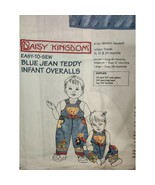Daisy Kingdom Blue Jean Teddy Infant Overalls Cut &amp; Easy Sew Size Adjust... - £15.67 GBP