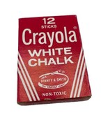 Vintage Crayola Binney &amp; Smith White Chalk Partially Full Box 1950s-60s - £8.64 GBP