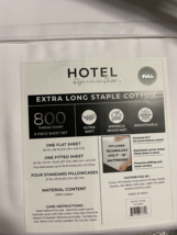 Hotel Signature 800 Thread Count White  Cotton 6pc Sheet Set  Full - £37.50 GBP