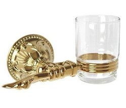 gold clour  BATHROOM ACCESSORIES single cup tumbler holder - £37.28 GBP