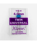 Klasse Twin Universal 4.0mm Sewing Machine Needle Size 80 - $145.83 MXN