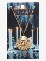 Melanie Martinez Portals Mask Locket Pendant Gold Tone Necklace - £23.32 GBP