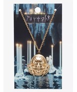 Melanie Martinez Portals Mask Locket Pendant Gold Tone Necklace - £22.95 GBP