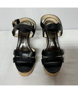 Women’s Coach Black Charla Vachetta Sandals Strappy Platform Size 9 B - $29.90