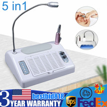 5 In1 Electric Nail Drill Machine Nail Art Dust Collector Led Lamp Manicure 96W - £94.36 GBP