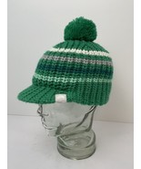 Vintage Nike ACG Winter Pom Hat with Bill Green Multi Stripe Y2K - €34,40 EUR