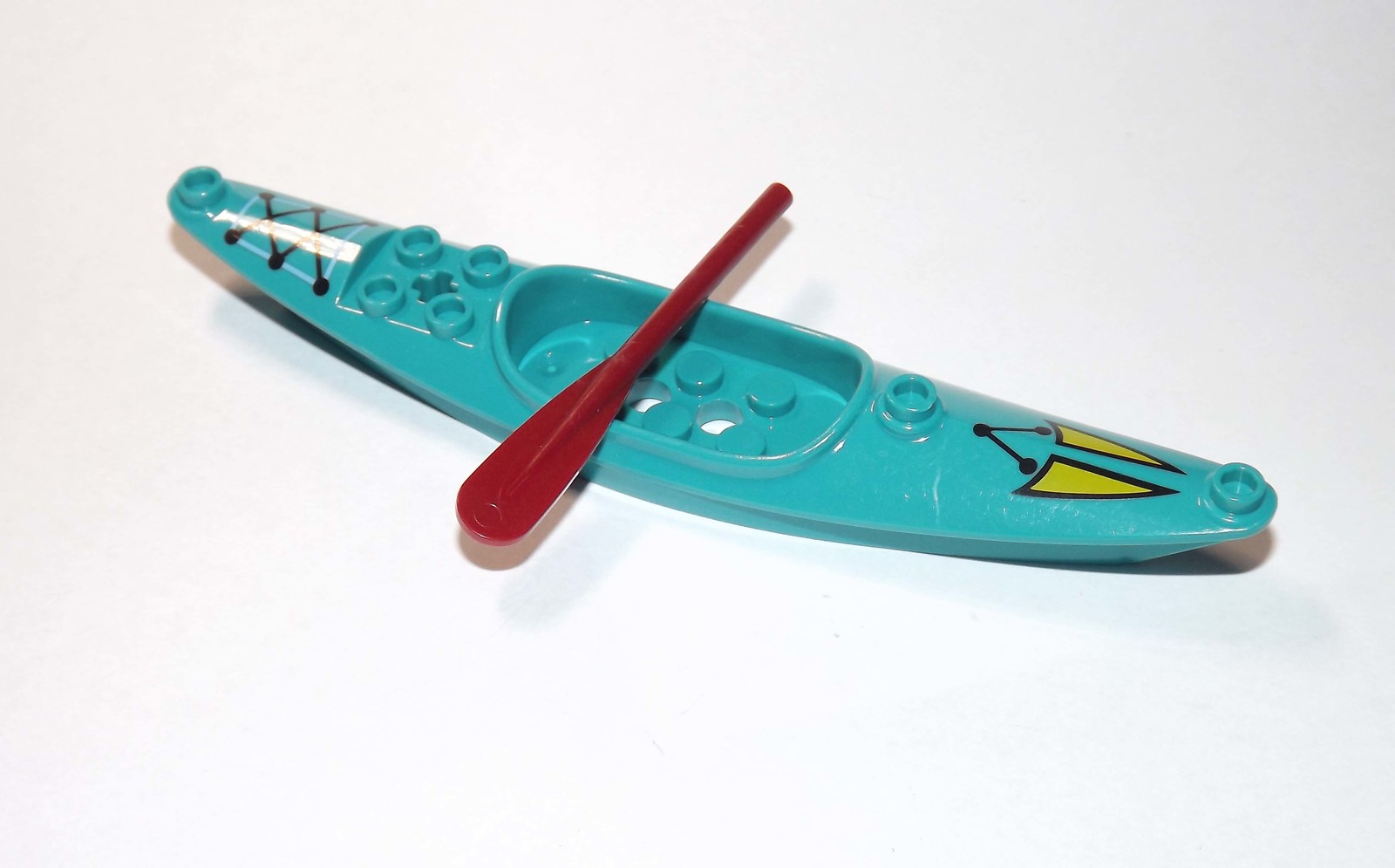 Minifigure Kayak Boat Teal With Paddle For US Seller - $9.98