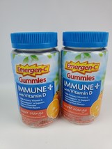 Lot 2x Emergen-C Gummies Super Orange Vitamin C+D Immune 42 total 21 per bottle - £19.97 GBP