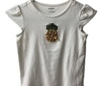 Gymboree Girls T Shirt Size 8 White Cap Sleeves w Pineapple - $5.89