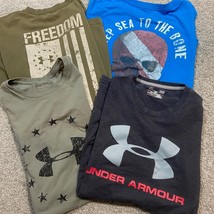 Under Armour Mens Shirts Bundle Lot of 4 Size Large 3 UA 1 Salt Life Heatgear - £19.97 GBP