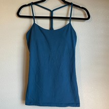 Lululemon Power Pose Tank W1AHXS Nile Blue Top Size 6 Yoga Pilates Gym - £14.91 GBP