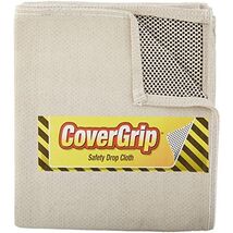 CoverGrip Quick Drop 8 oz Canvas Safety Drop Cloth, 3.5&#39; x 4&#39; - $34.75 CAD