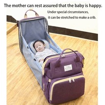 Nylon Portable Folding Crib Mommy Bag Go Out Lightweight Multi-Functional Leisur - £57.68 GBP