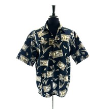 Campia Moda Short Sleeve Shirt Men Large Tropical Pattern Vacation Cocktail - £11.36 GBP