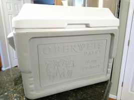 Coleman Oberweis Dairy Box Home Delivery Milk Cooler Ice Chest FREE SHIP - £62.21 GBP