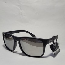 Jones New York Men Sunglasses Mirrored Lens Black Frame Silver Lens 47mm - £23.02 GBP