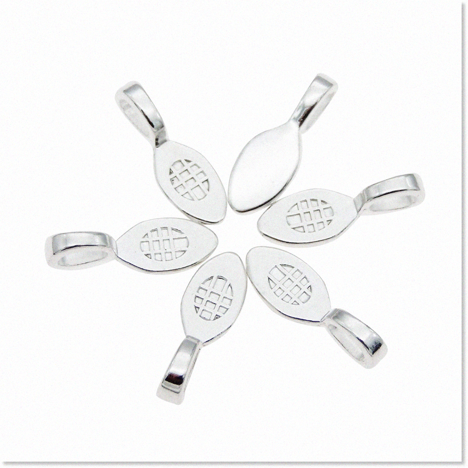 100pcs Premium Quality Silver Bail Charm Pendant Earring Bails | DIY Pen... - $16.82