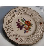 Schumann Arzberg Bavaria Dresden Floral Reticulated Pierced 10&quot; Plate - $463.64 MXN