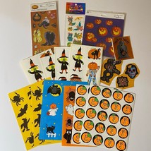 Vintage Halloween Stickers Set Pumpkin Ghost Spider Witch Disney Villains + - £27.96 GBP