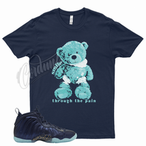 Navy SMILE T Shirt match N Foamposite One Obsidian Little Posite Baltic Blue - £20.44 GBP+