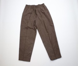 Vtg 90s Streetwear Womens 16 Knit Tapered Leg Elastic Waistband Pants Pl... - $44.50