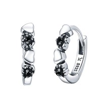 silver heart to heart hoop earrings silver for women sterling silver jewelry valentine thumb200