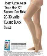 Jobst Ultrasheer Thigh High CT Silicone Dot Band 20-30 mmHg Classic Blac... - £54.86 GBP