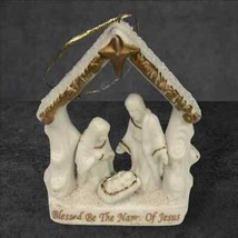2006 Christmas Nativity Manger Ornament Mary Joseph Blessed be the name ... - $16.98
