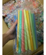 Boba Bubble Tea Assorted Rainbow Straws (12mm x 21cm, 2050 Ct) INDIVIDUA... - $220.00