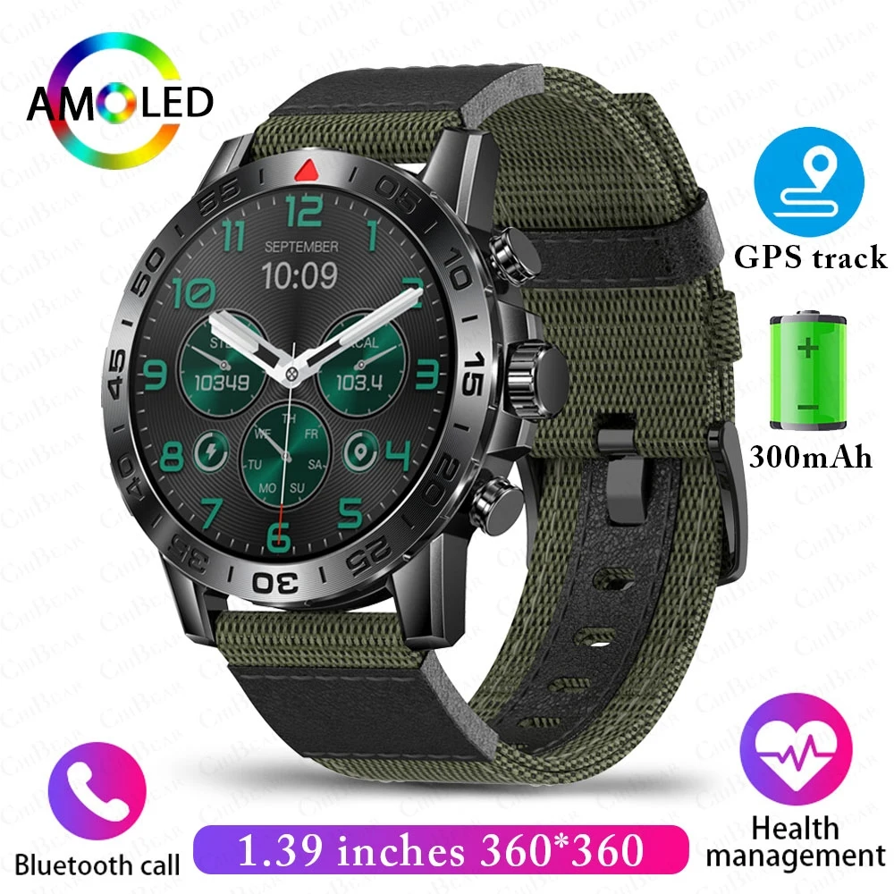 Mens Outdoor Military Sports Fitness Bluetooth Call Smartwatch IP67 Waterproof V - £24.35 GBP