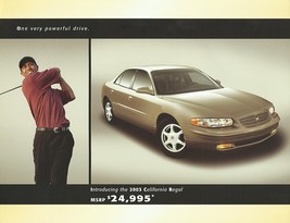 2003 Buick CALIFORNIA REGAL edition sales brochure sheet TIGER WOODS - $6.00