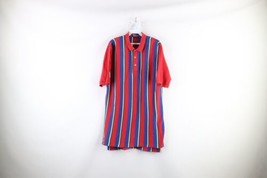 Vintage 90s Ralph Lauren Mens Large Striped Color Block Collared Polo Shirt - $49.45