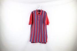 Vintage 90s Ralph Lauren Mens Large Striped Color Block Collared Polo Shirt - £39.62 GBP