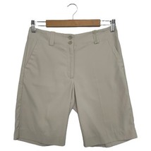 Nike Golf Shorts Womens 4 Tan Bermuda Dri Fit Victory Flex Athletic Sporty - $24.74