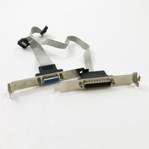 One Each Desktop 25 Male Pin &amp; 15 Female Pin Connectors with Brackets - $6.92