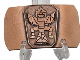 Kachina Tribal Copper Metal Belt Buckle 2" X 3" Not Branded - $26.99