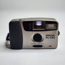 PENTAX PC-550 Pentax Lens 28mm AF 35mm Film Camera with strap Tested Wor... - $39.55