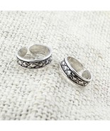 Ethnic Style Real 925 Sterling Silver Oxidized foot toe rings band - Pair - €38,18 EUR