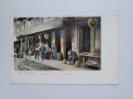 San Francisco CA Street Scene Fish Alley Chinatown California Postcard Antique - £4.02 GBP