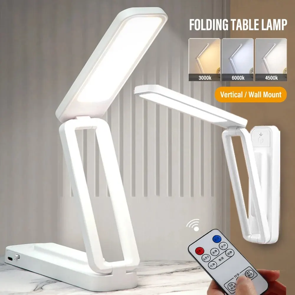 Sk lamp foldable touch with remote control dimmable wall lamp usb charging office study thumb200