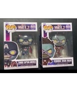 Funko Pop What If..? Zombie Iron Man #944 &amp; Captain America #941 bobble ... - $23.05 CAD