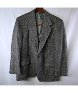 Bespoke 44R Gray Glenn Plaid Camel Hair 2 Btn Blazer Suit Jacket Sport Coat - £59.25 GBP