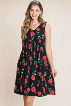 Bombom Floral Ruched Tank Dress - £27.10 GBP