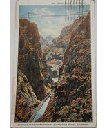 Vintage Showing Hanging Bridge &amp; Suspension Bridge Colorado Linen Postcard  - $3.99