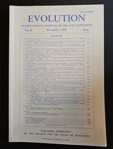 International Journal of Organic Evolution November 1988 Vol 42 No6 Pg 1... - $15.98