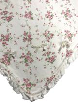 Gymboree ? Vintage Baby Blanket Girls White Tiny Rosebud Floral Charming... - $139.89