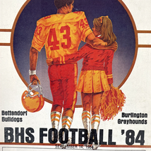 BHS Football '84 September 14 1984 Magazine Bettendorf Bulldogs Burlington - $15.95